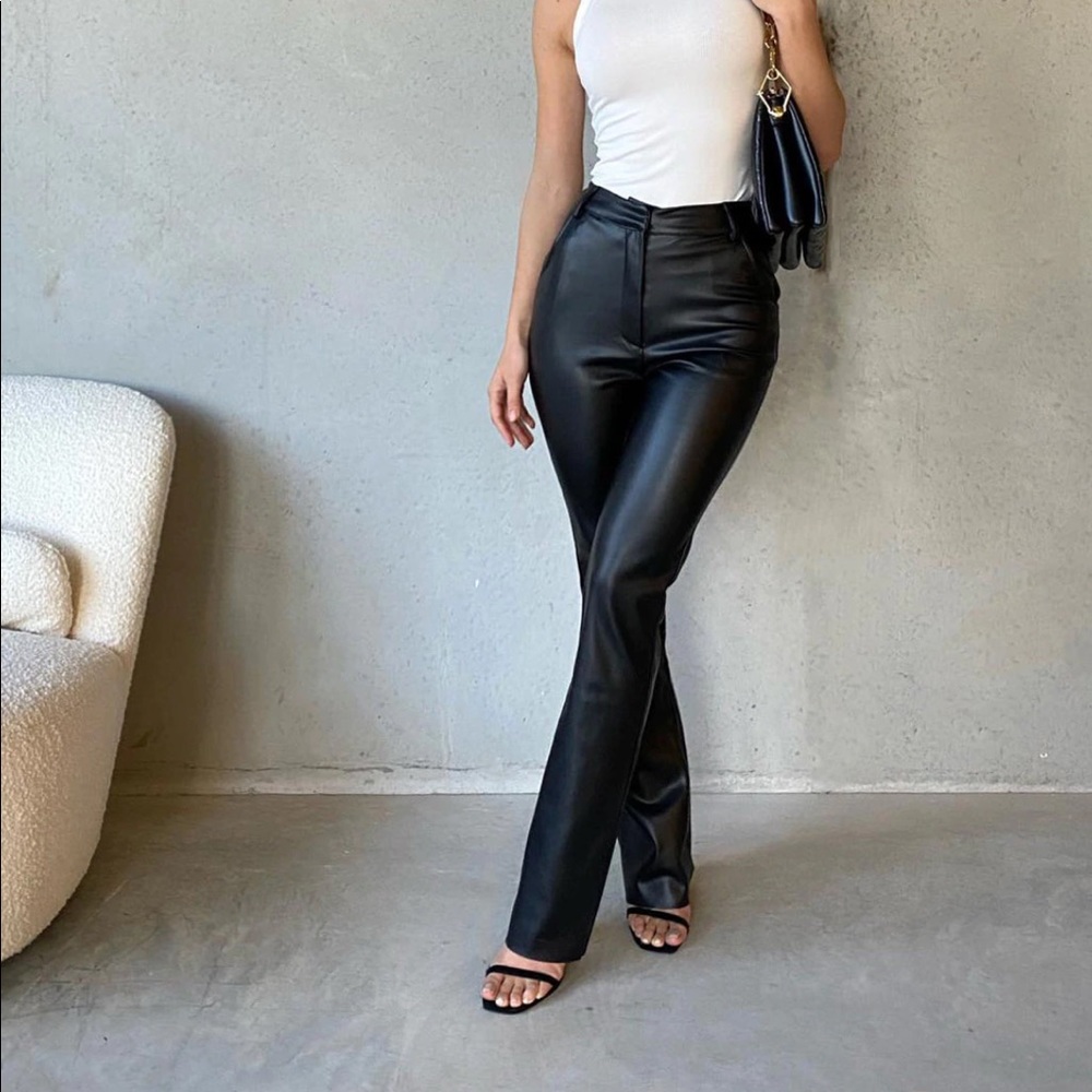 Seriously the best faux leather pants!!! Straight leg pants